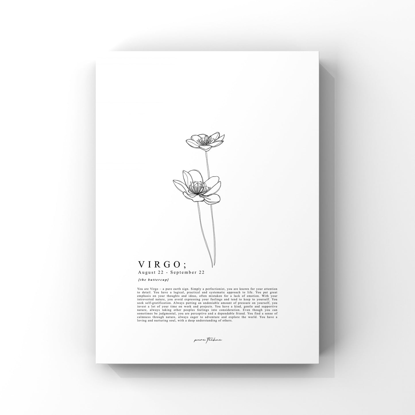 Virgo - 'Blooms' Zodiac Print