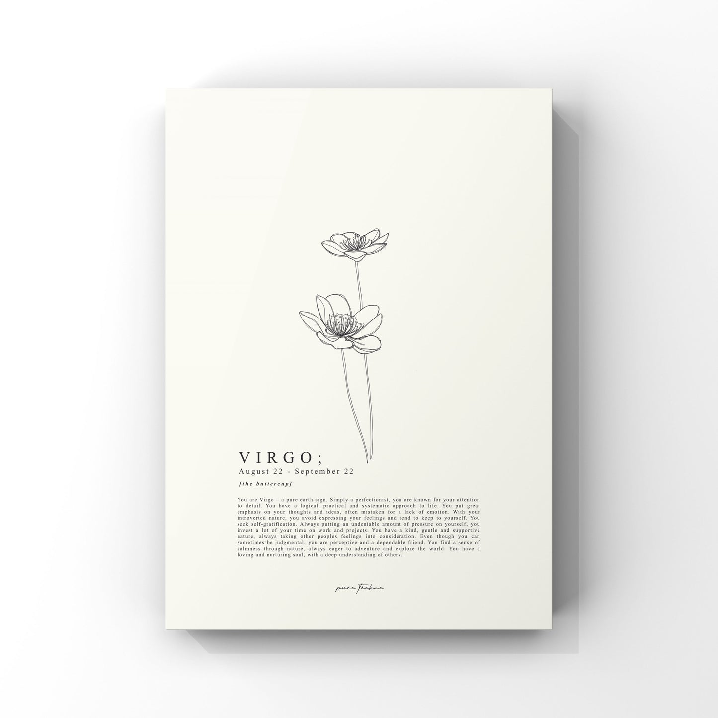 Virgo - 'Blooms' Zodiac Print