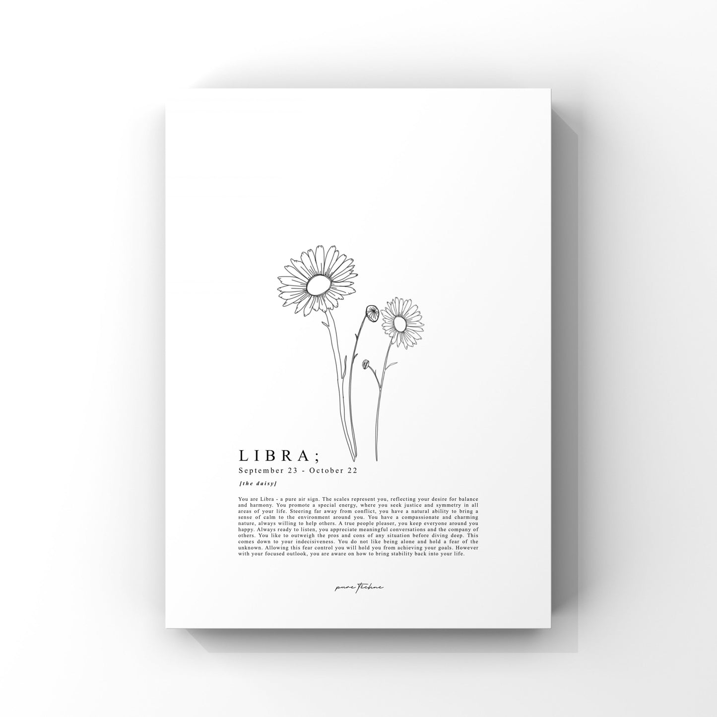 Libra - 'Blooms' Zodiac Print