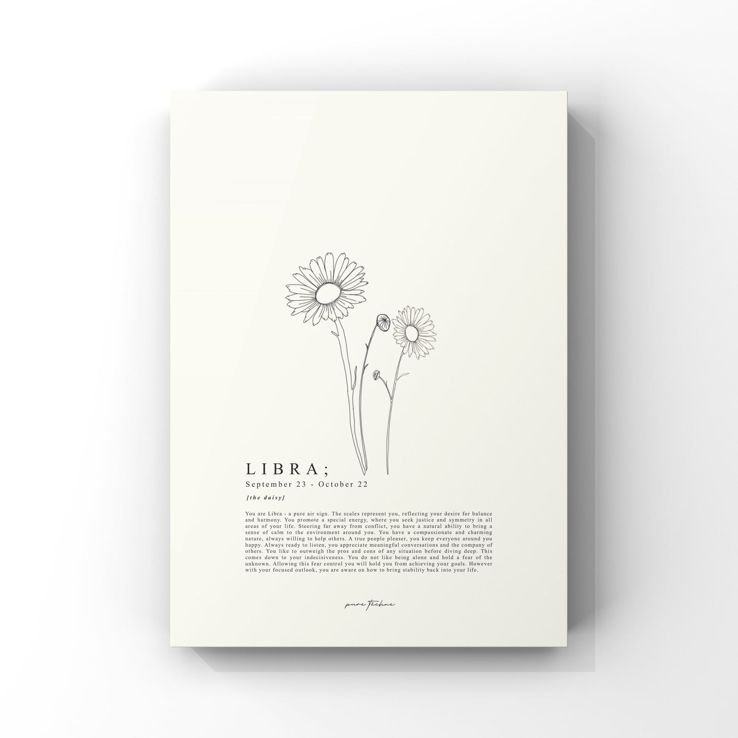 Libra - 'Blooms' Zodiac Print