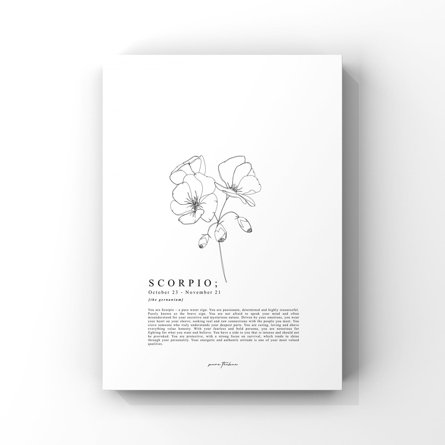 Scorpio - 'Blooms' Zodiac Print