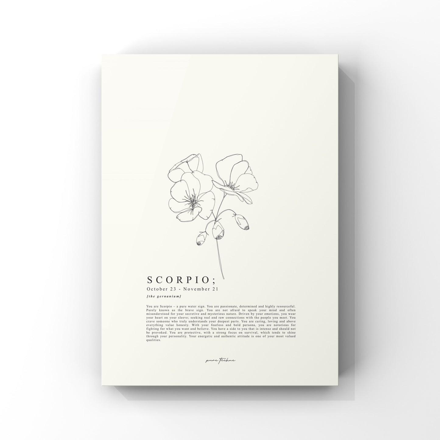 Scorpio - 'Blooms' Zodiac Print