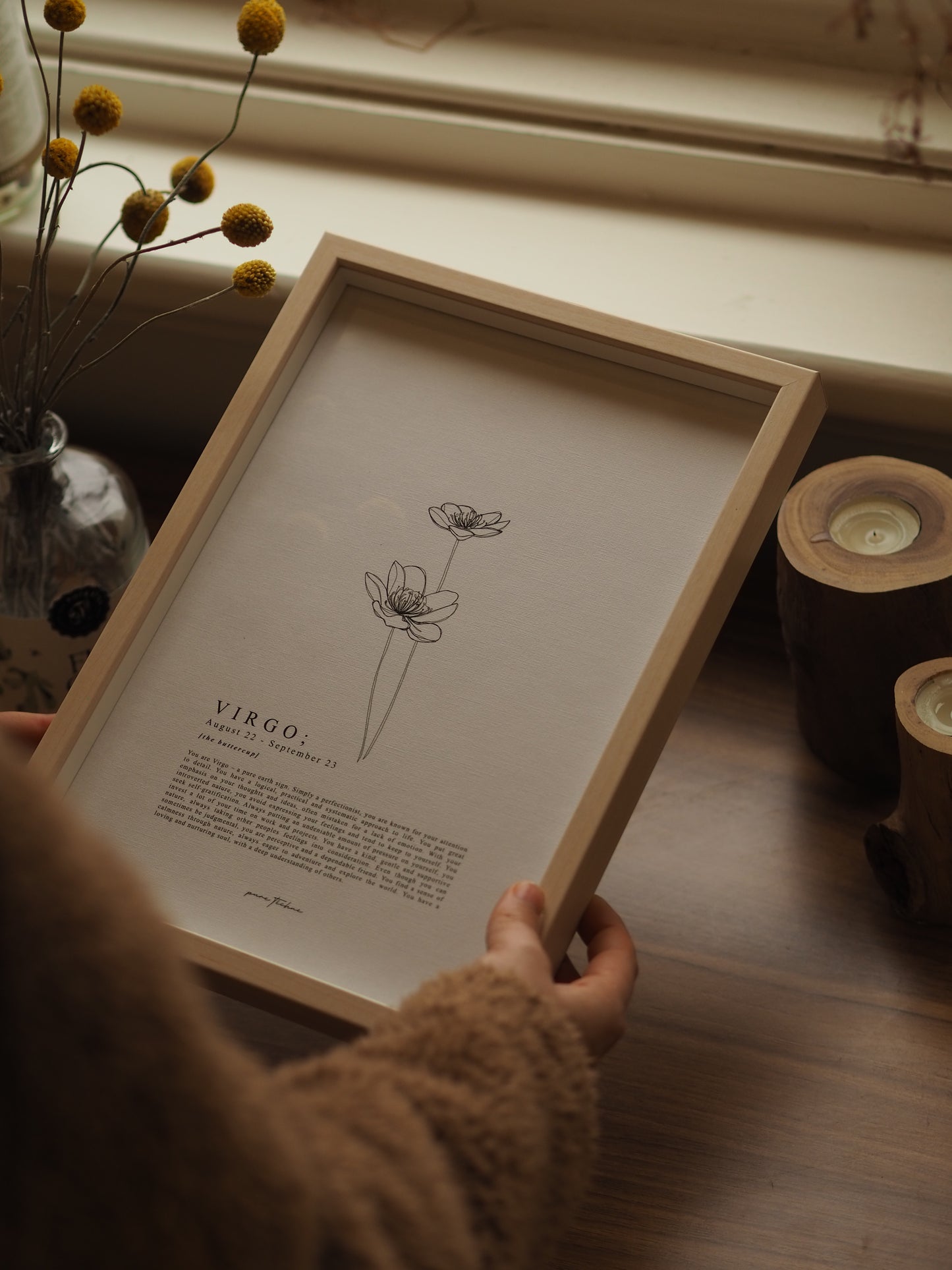 Virgo - 'Blooms' Zodiac Print