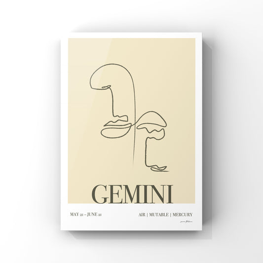 Zodiac Wall Art - 'Gemini'