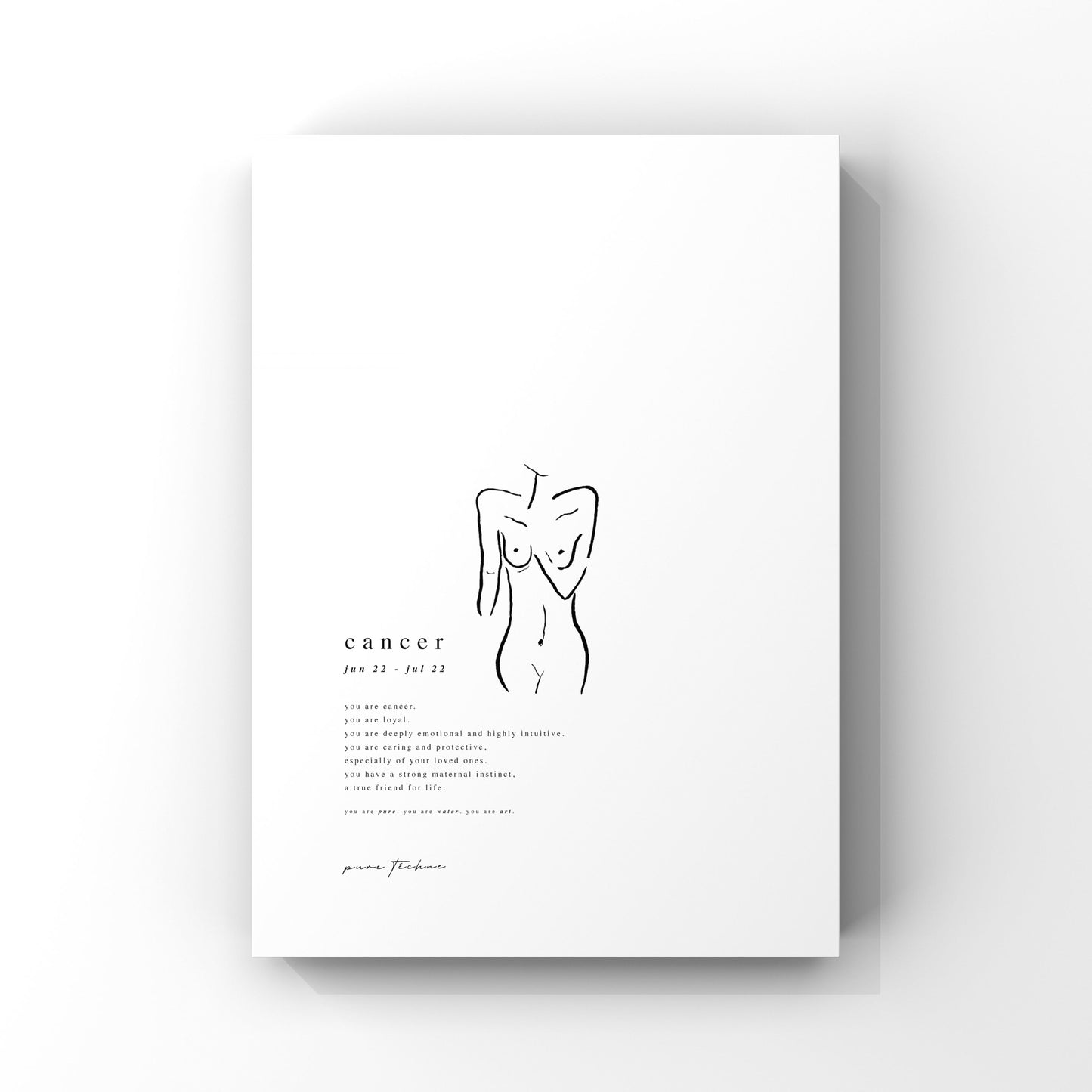 cancer zodiac print with naked body