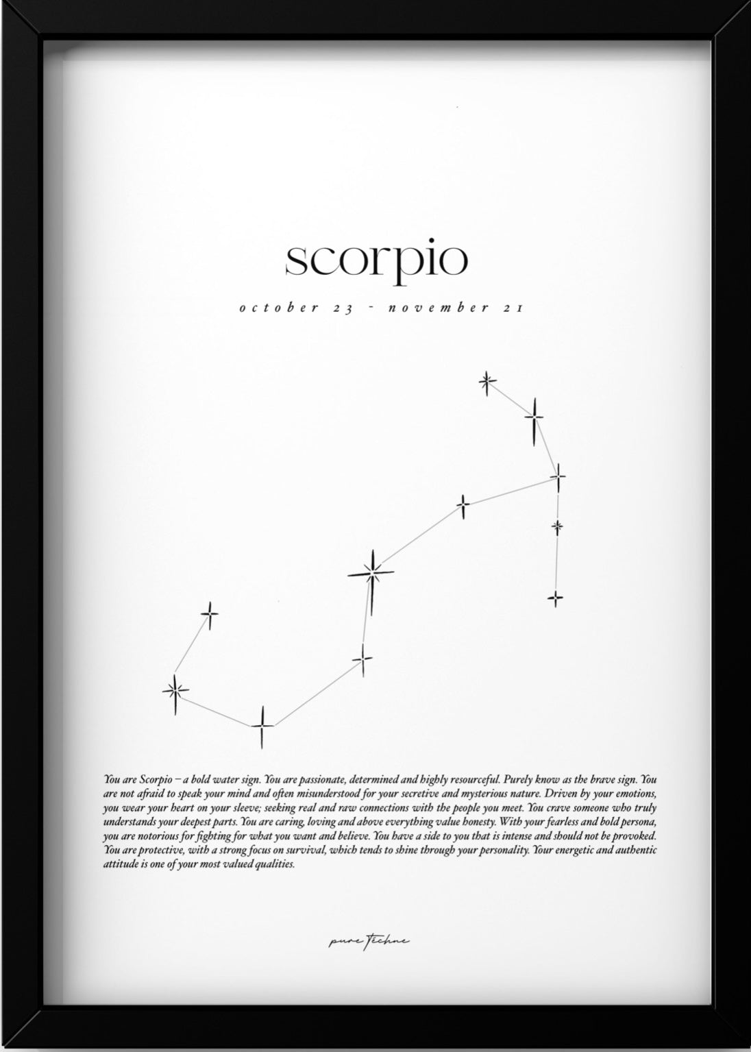 Scorpio - 'Stars' Zodiac Print