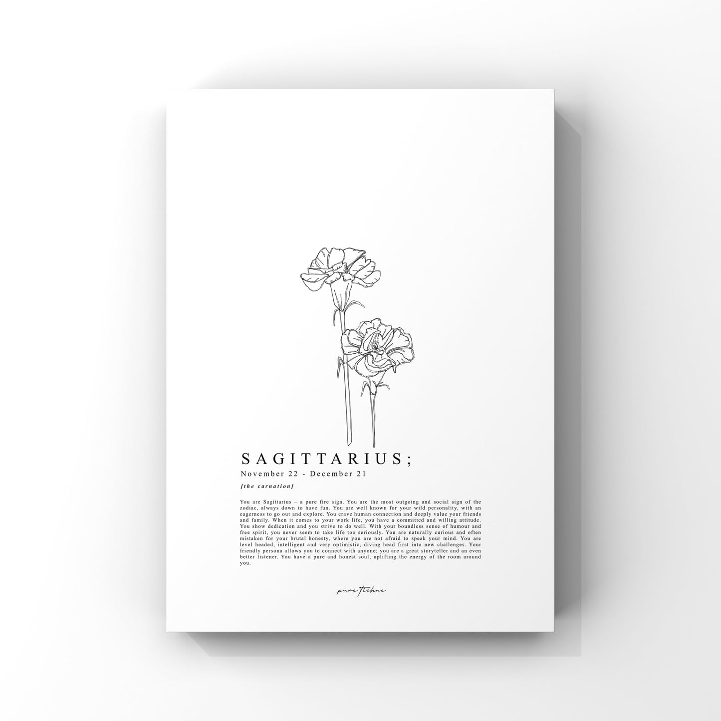 Sagittarius - 'Blooms' Zodiac Print