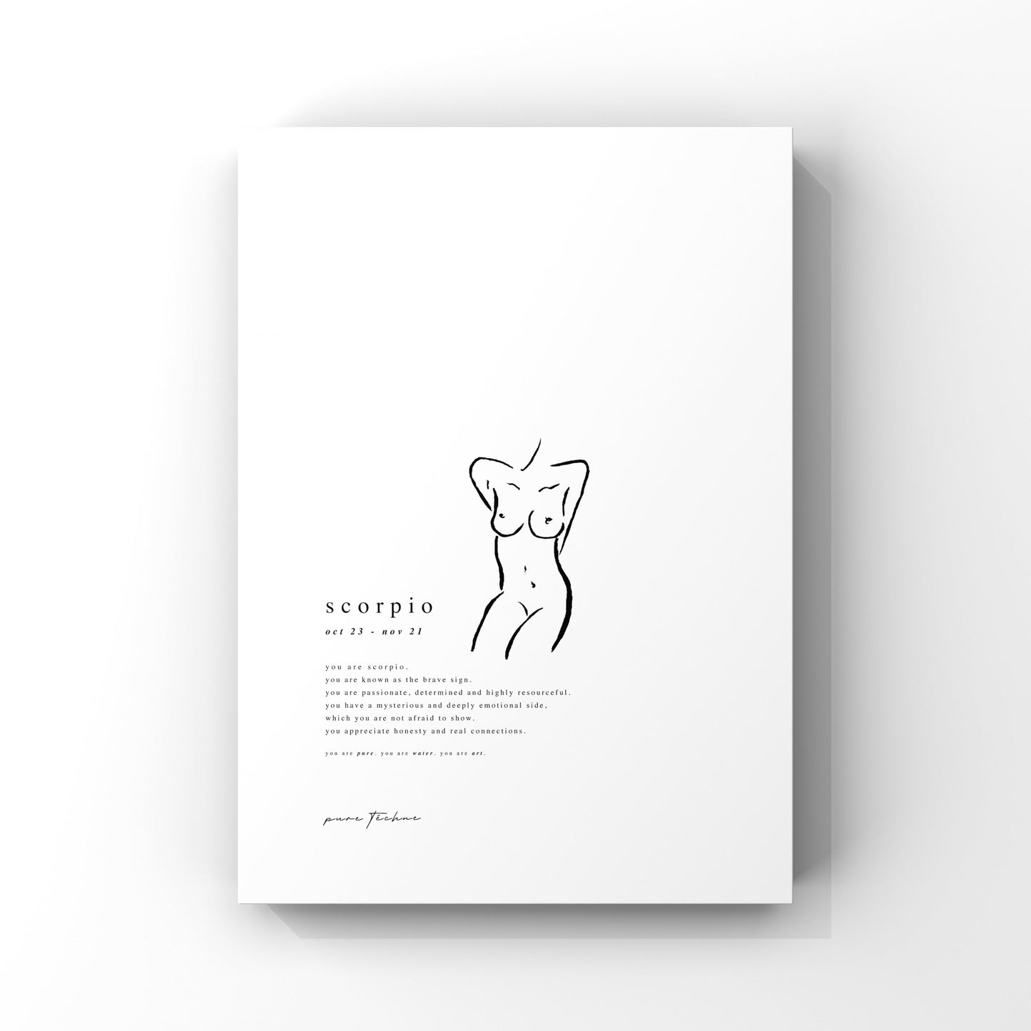 Scorpio - 'Naked' Zodiac Print