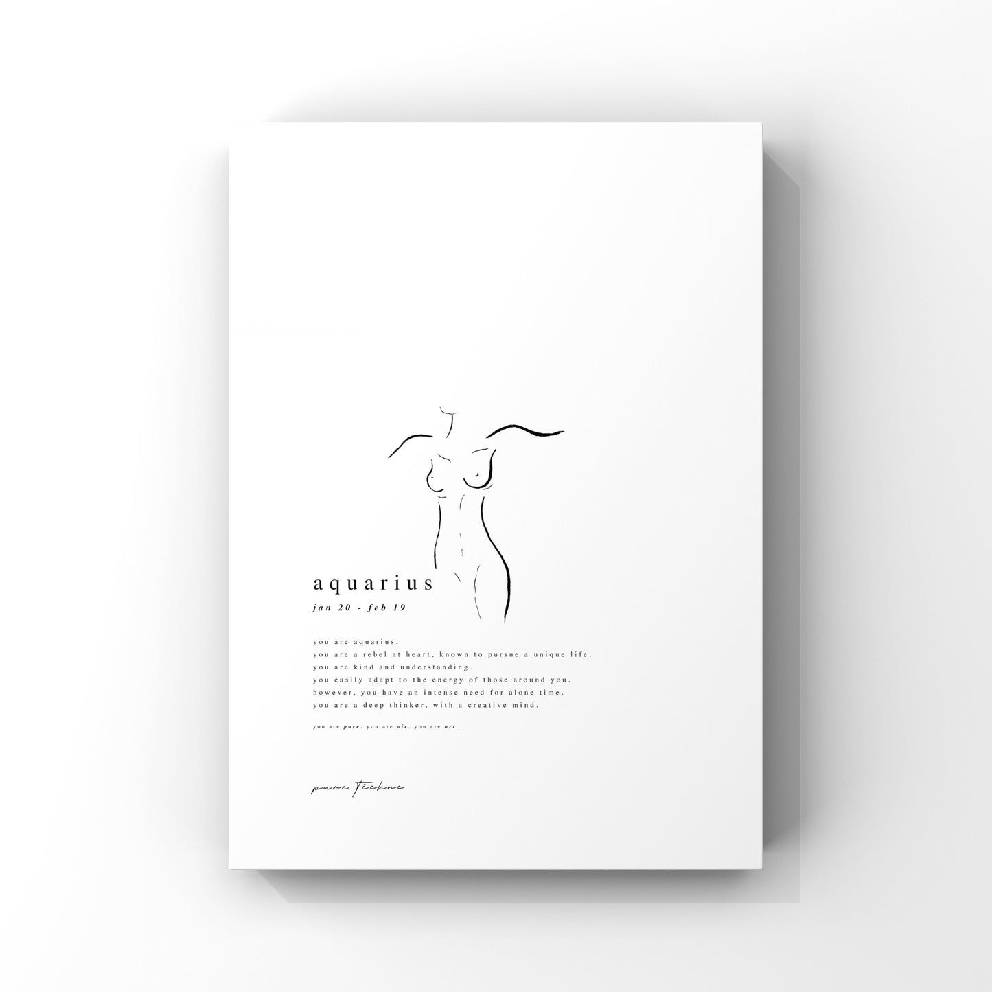 aqaurius zodiac print with naked body