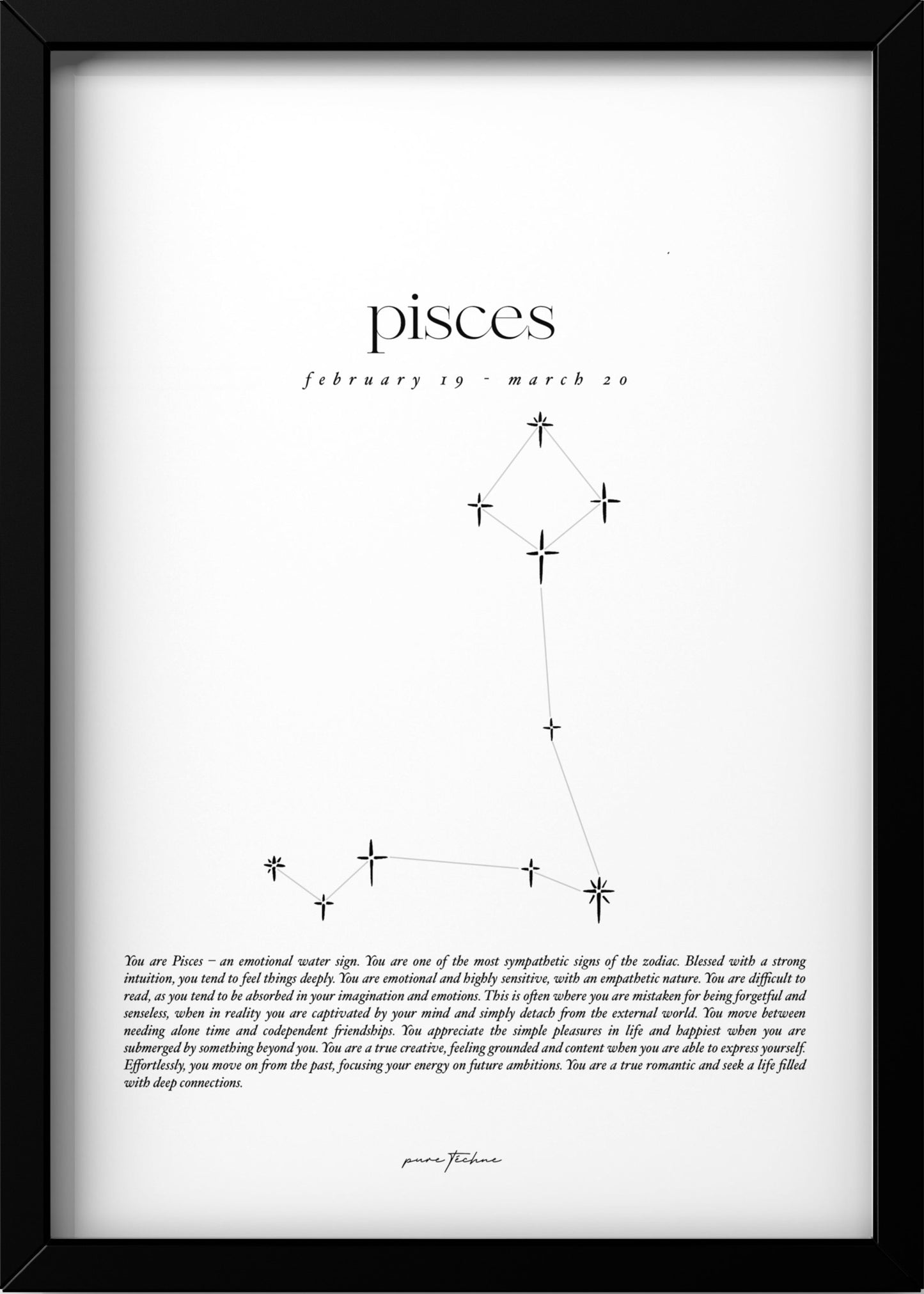 Pisces - 'Stars' Zodiac Print