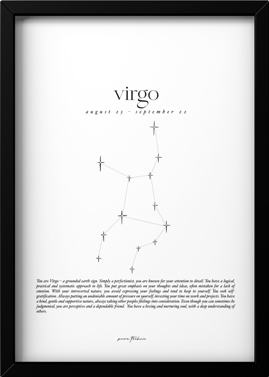 Virgo - 'Stars' Zodiac Print