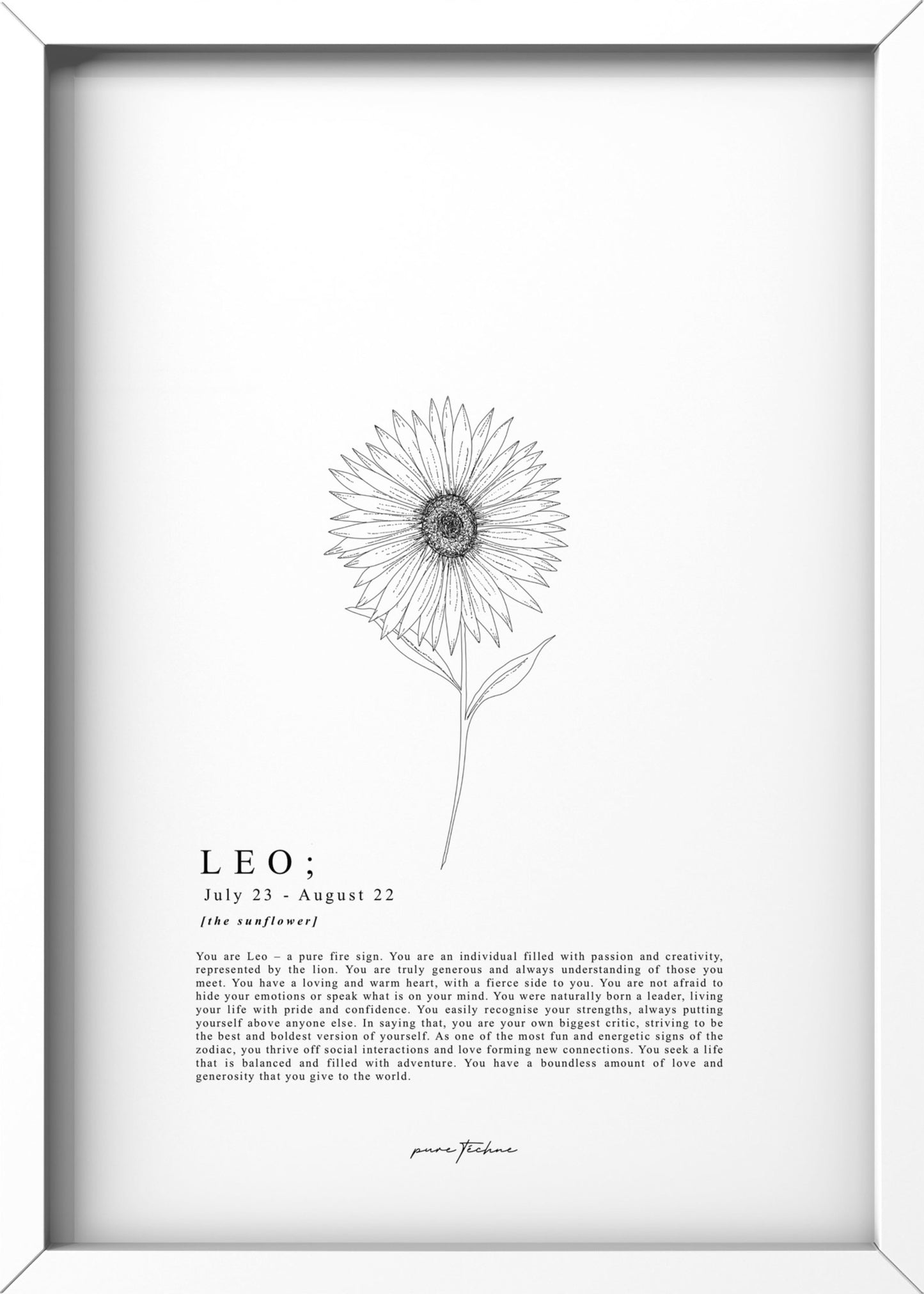 Leo - 'Blooms' Zodiac Print