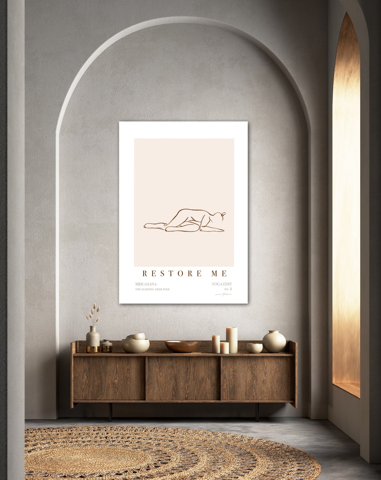 Yoga Wall Art - 'Restore Me' - No.8