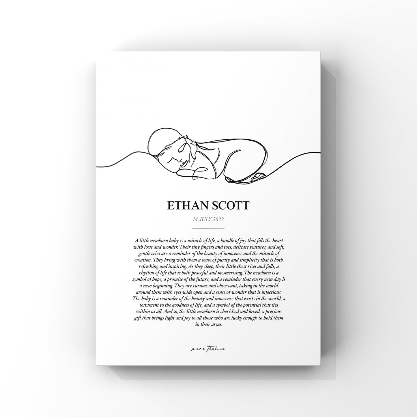 Personalised Newborn Baby Poem