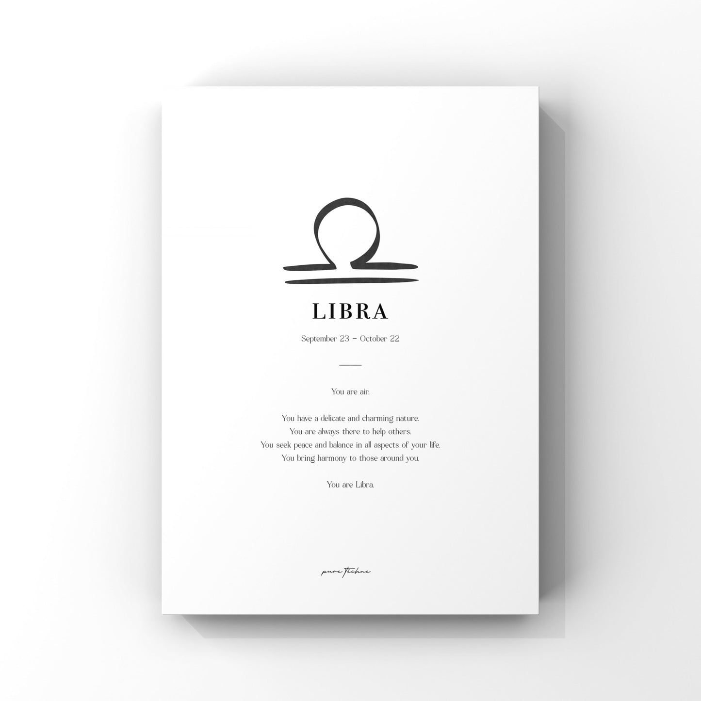 Libra - 'Symbol' Zodiac Print