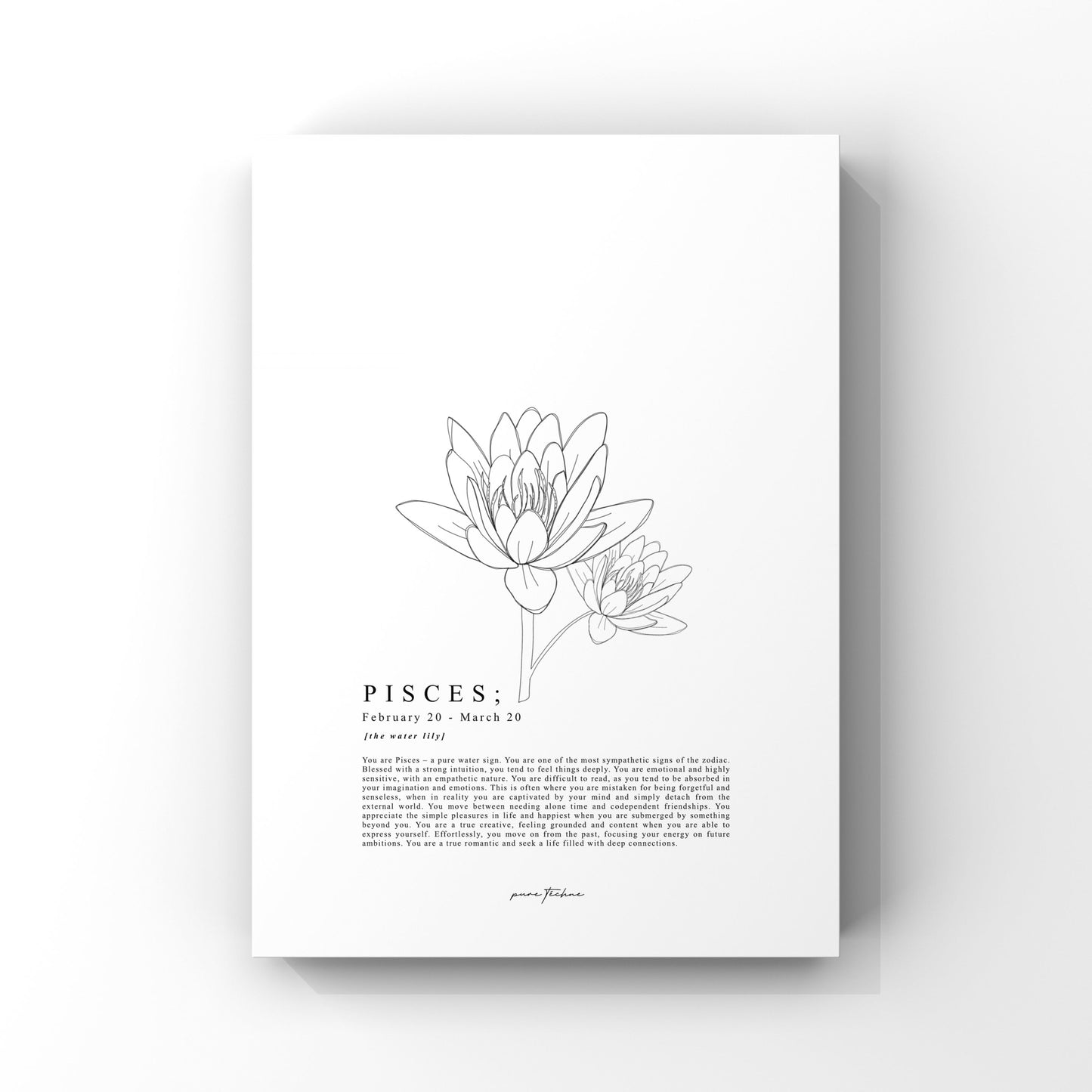 Pisces - 'Blooms' Zodiac Print