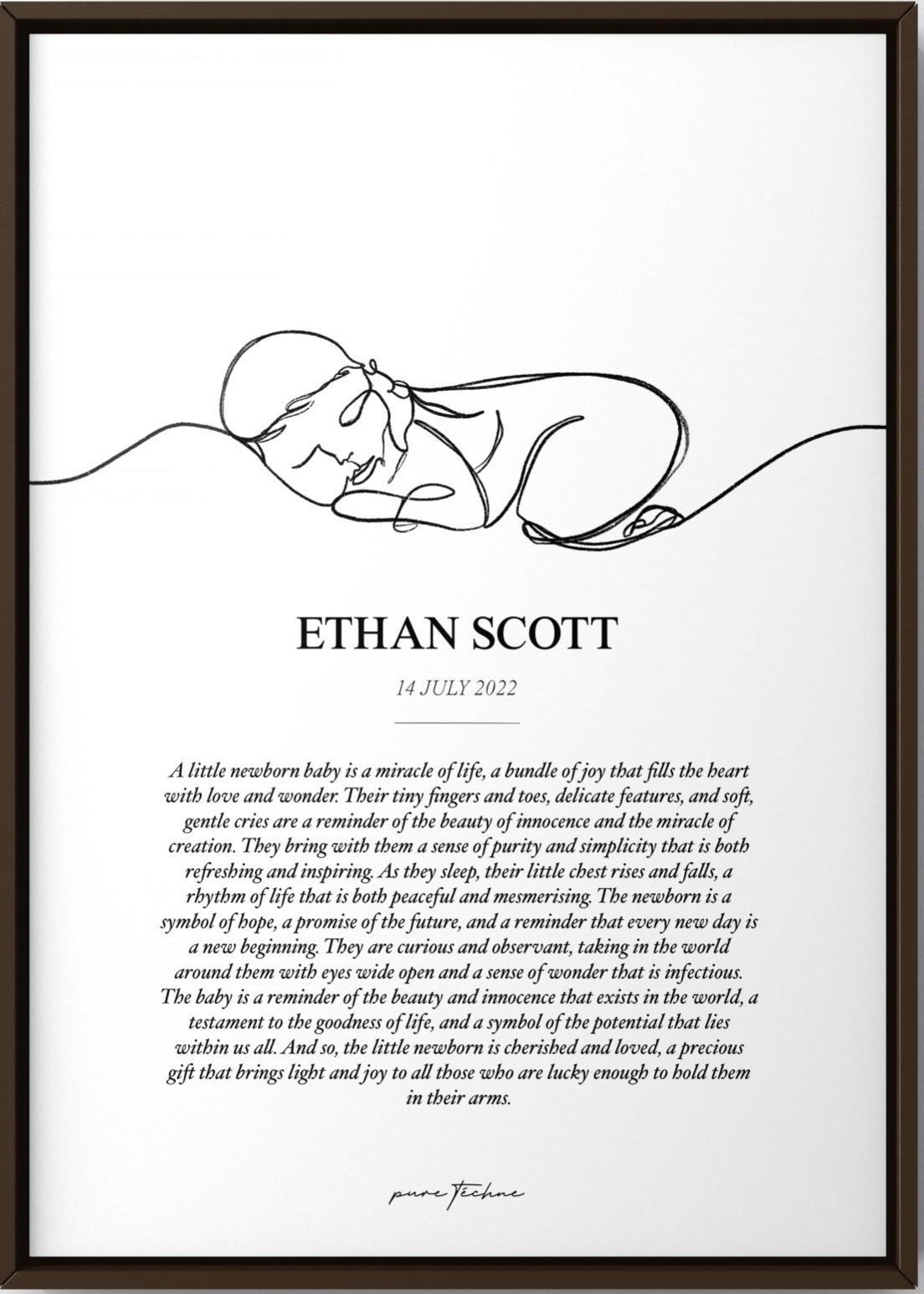 Personalised Newborn Baby Poem