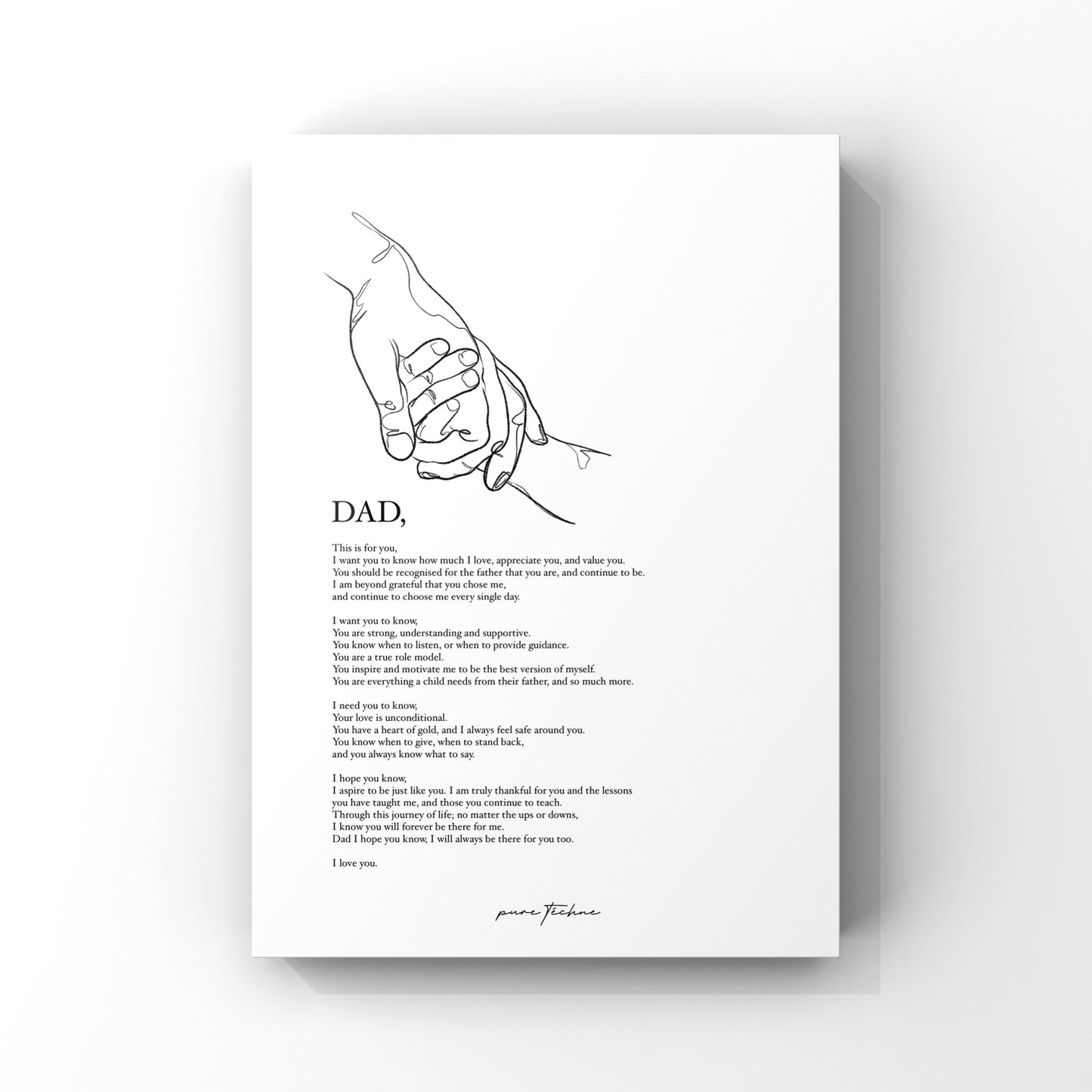 love and appreciation print for dad