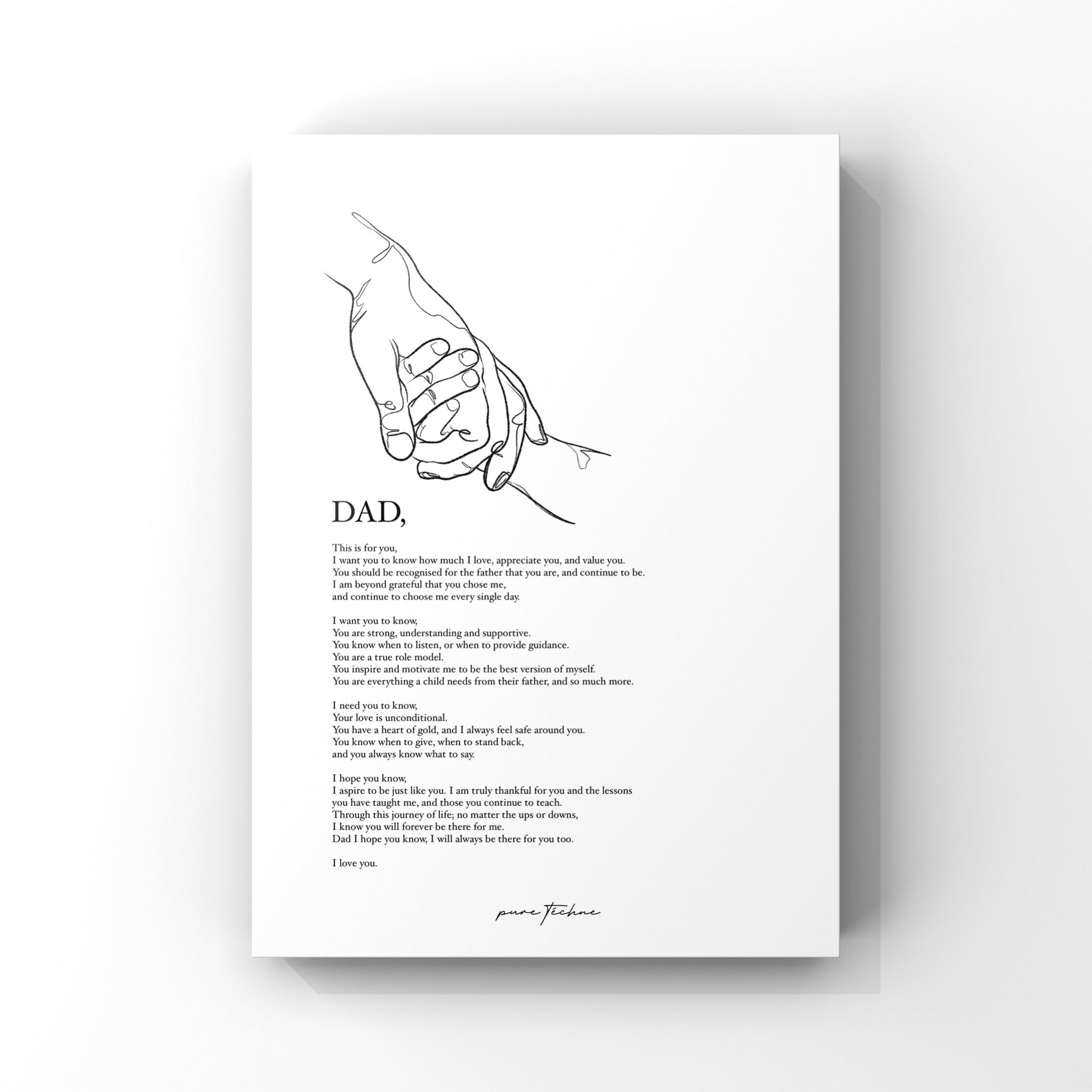 love and appreciation print for dad