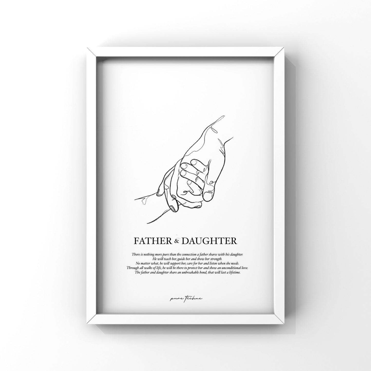 father and daughter print