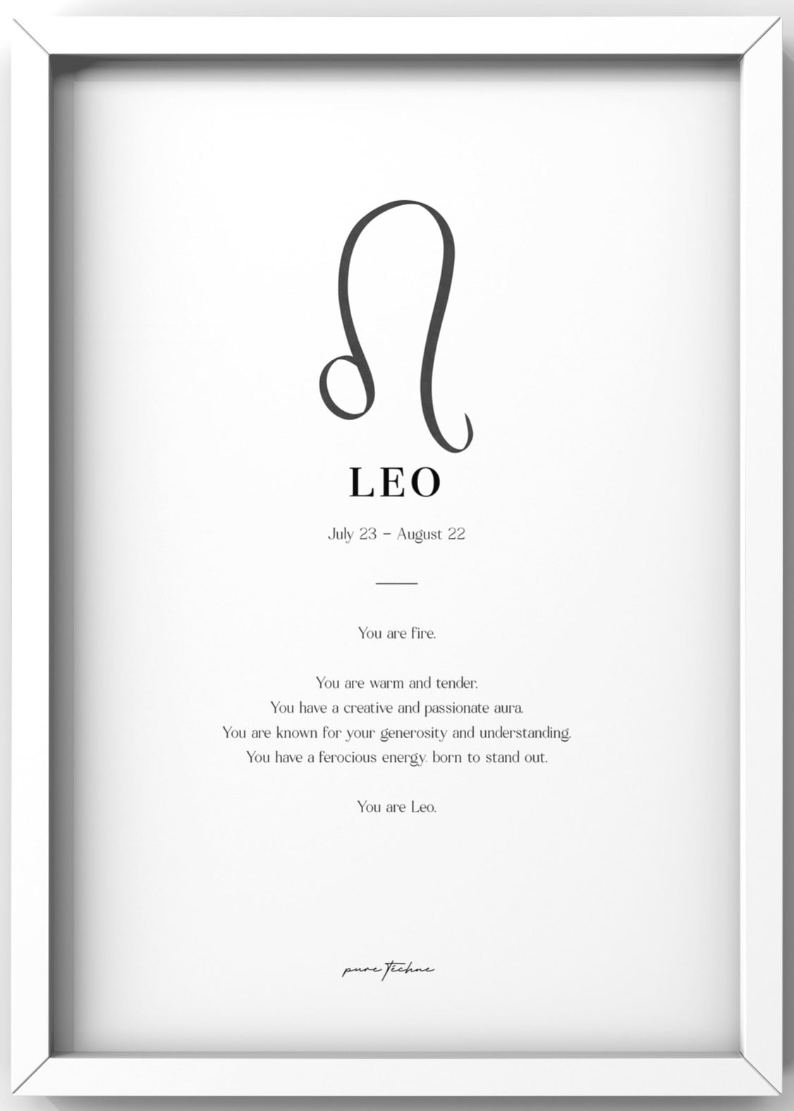 Leo - 'Symbol' Zodiac Print