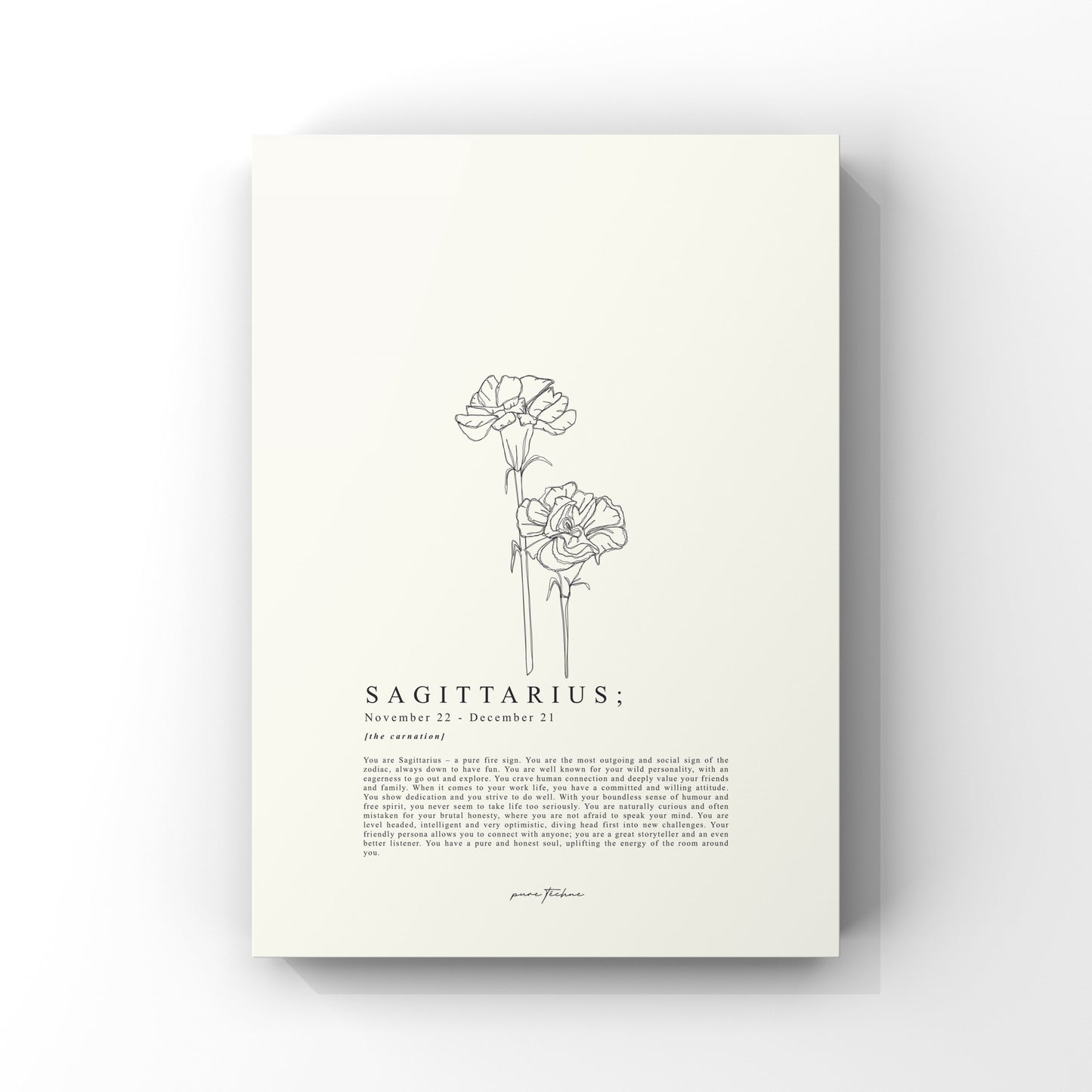 Sagittarius - 'Blooms' Zodiac Print
