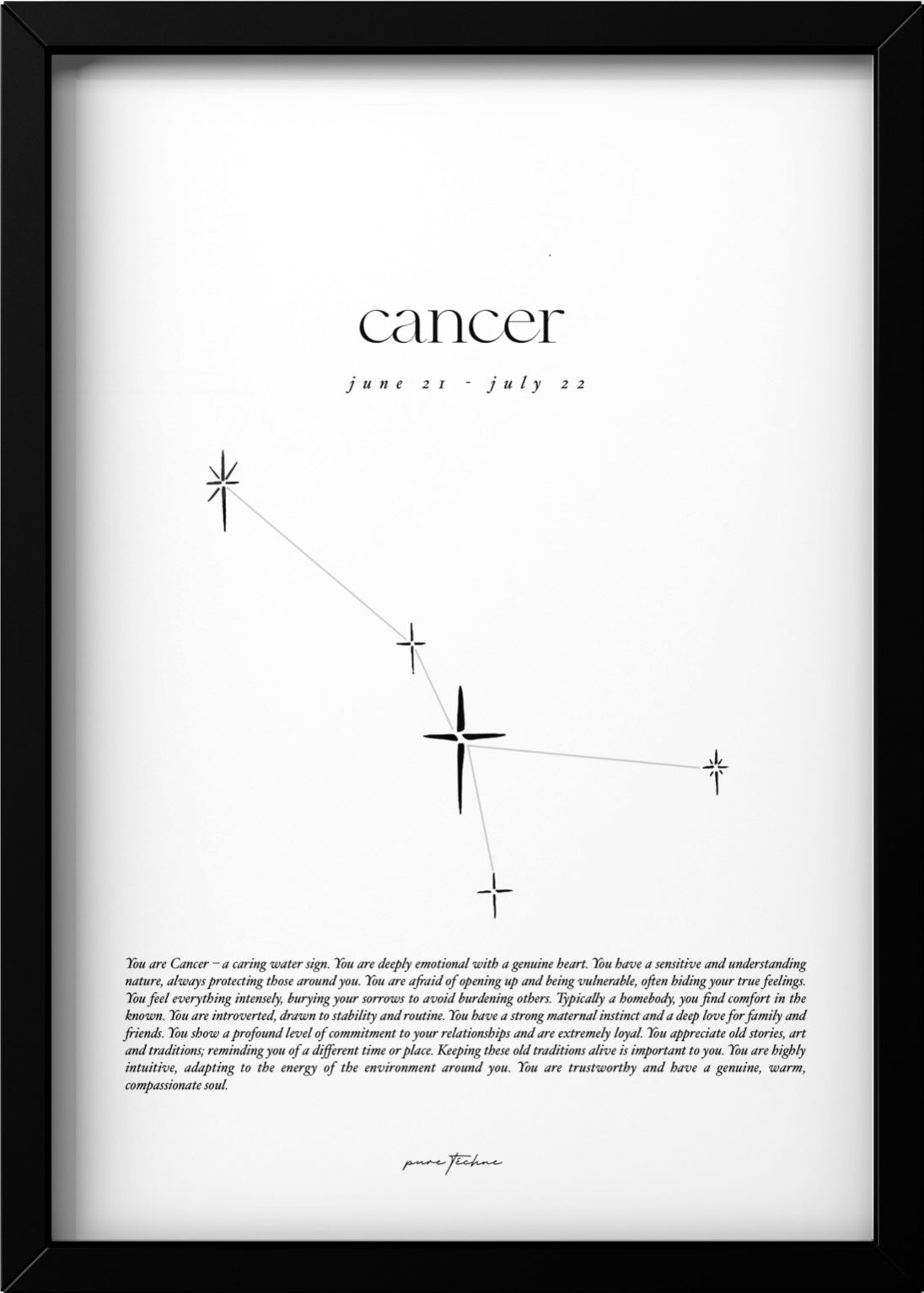 cancer zodiac print with naked body
