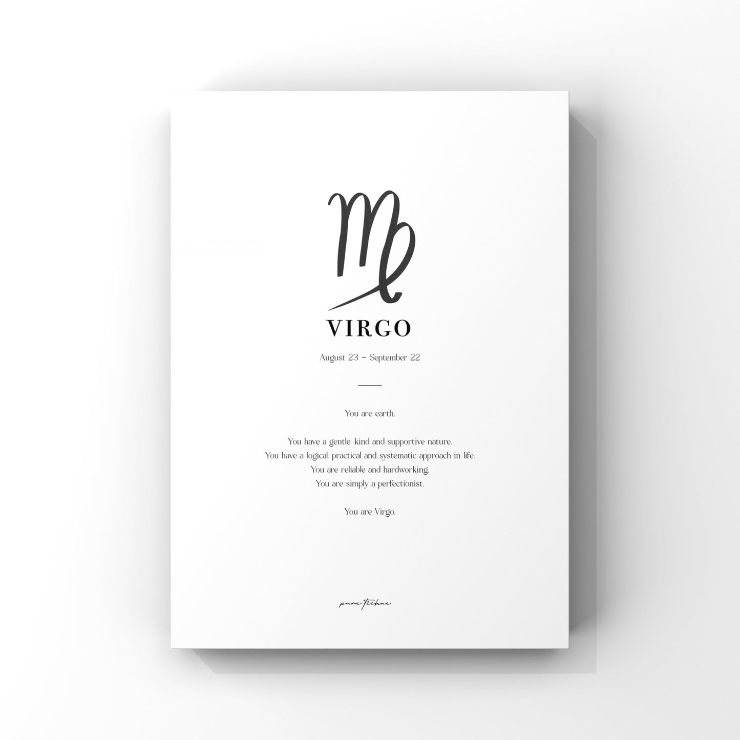 Virgo - 'Symbol' Zodiac Print