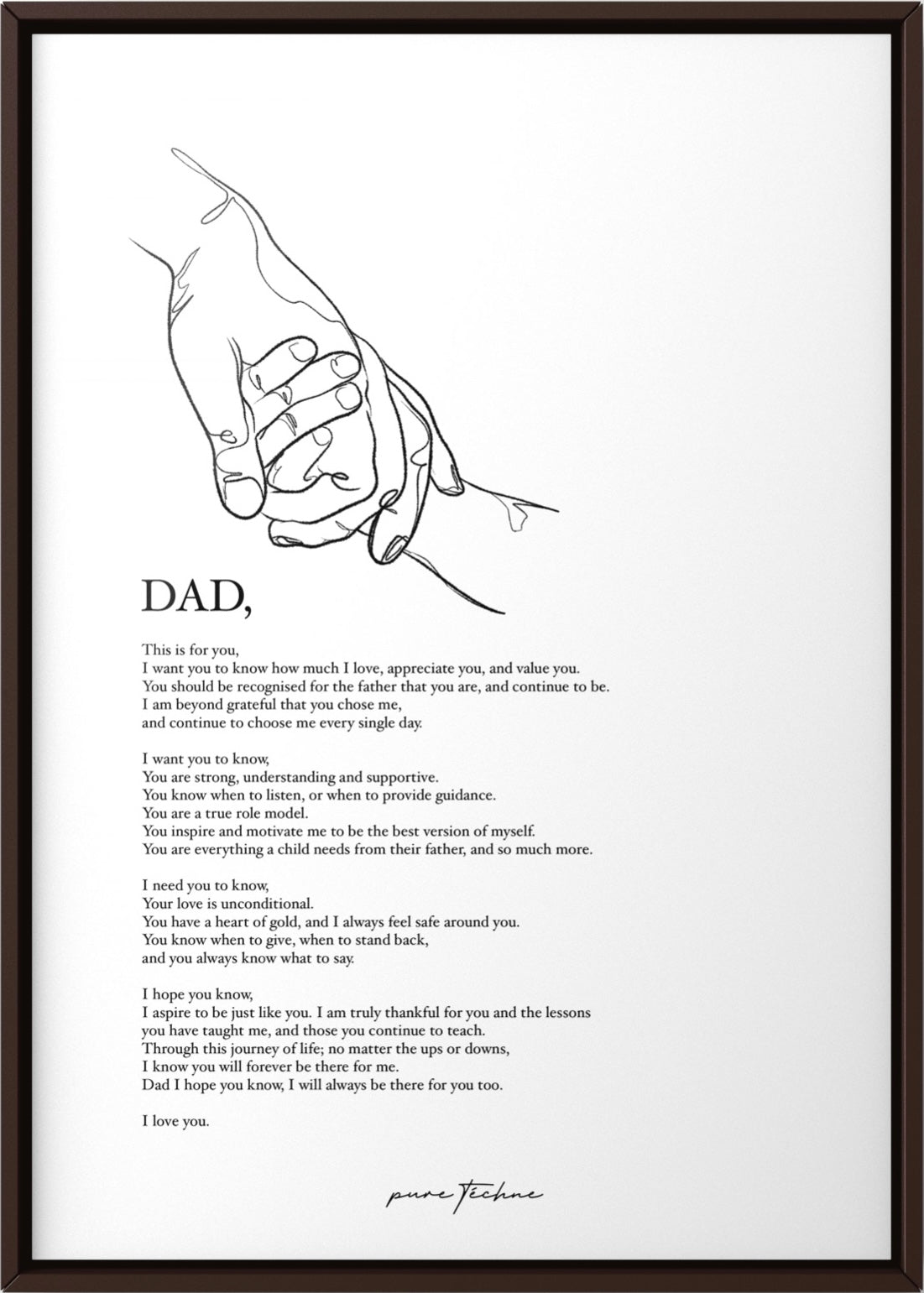 love and appreciation print for dad
