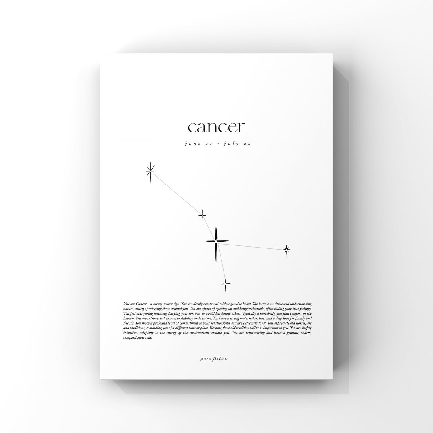 cancer zodiac print with naked body