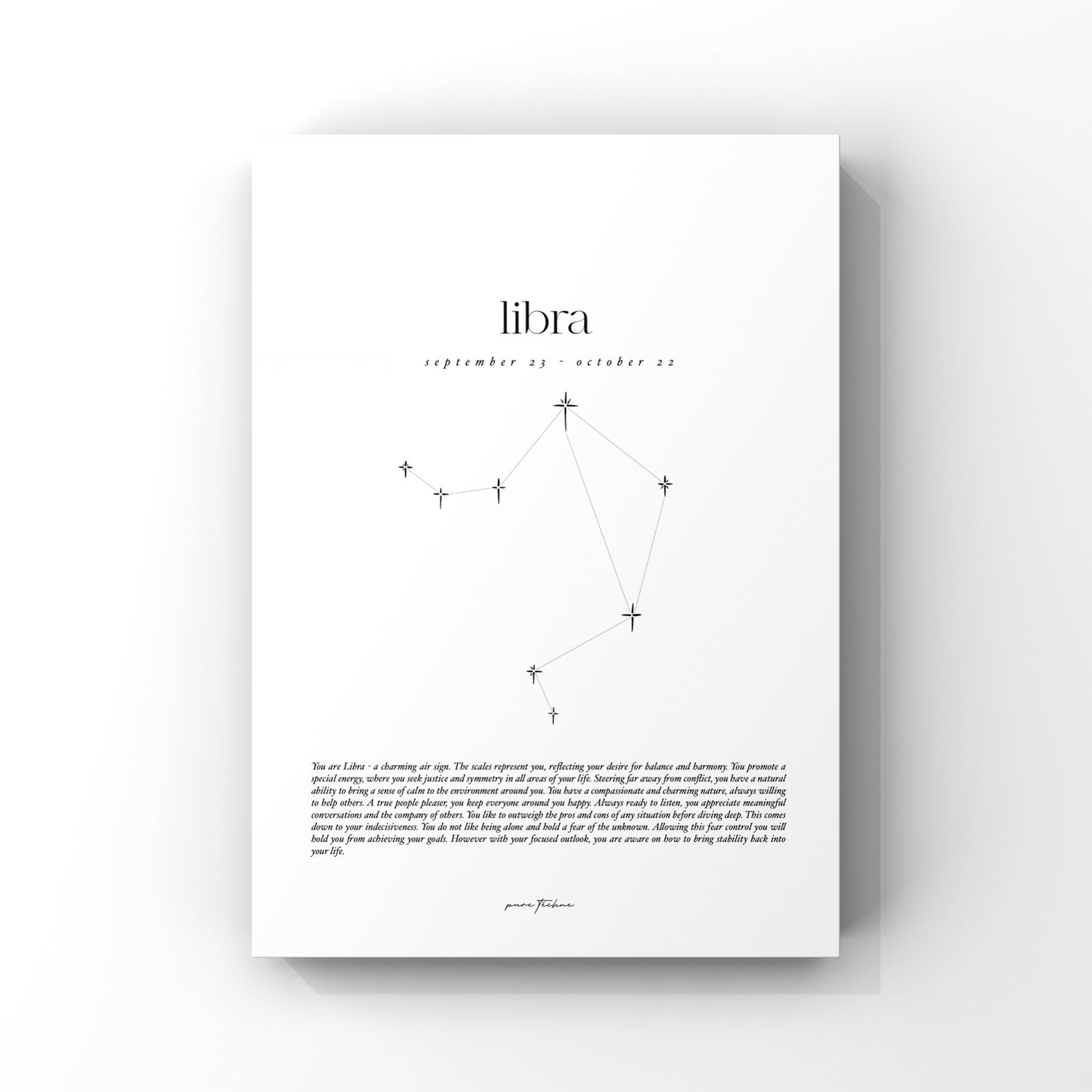 Libra - 'Stars' Zodiac Print