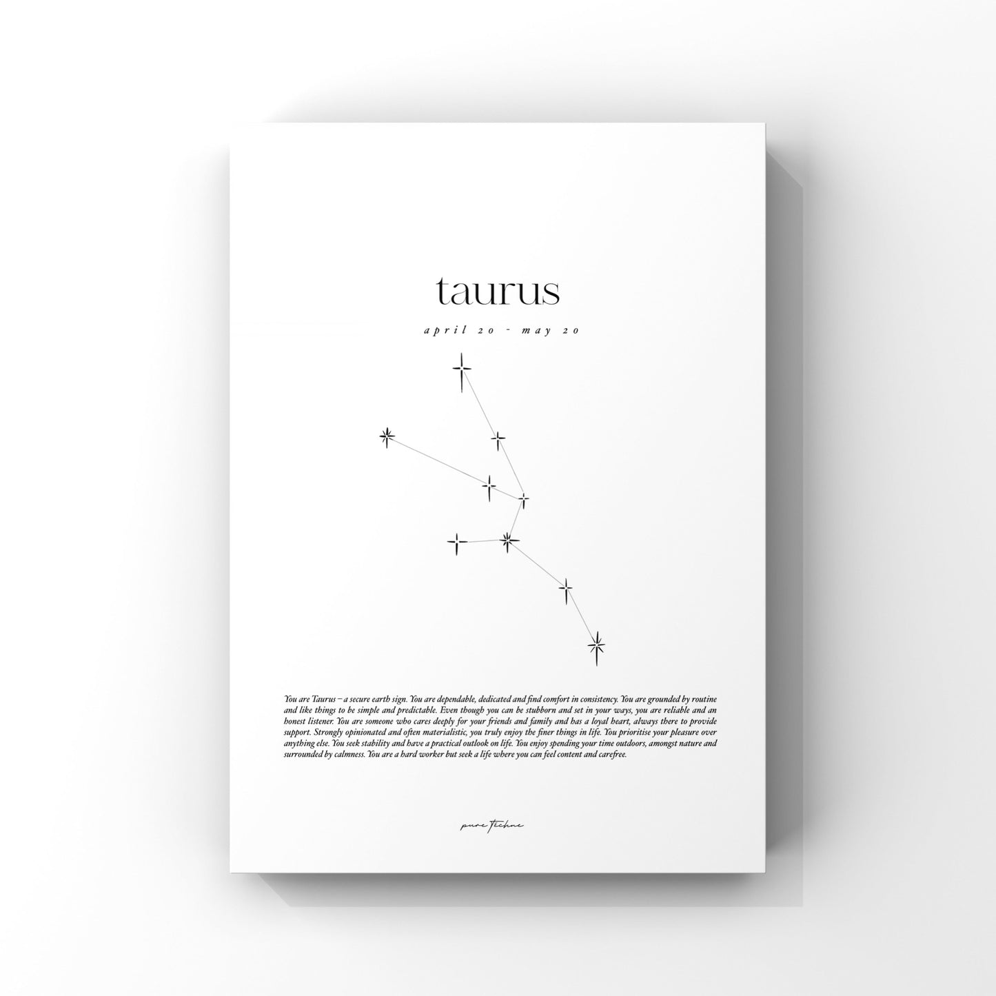 Taurus - 'Stars' Zodiac Print