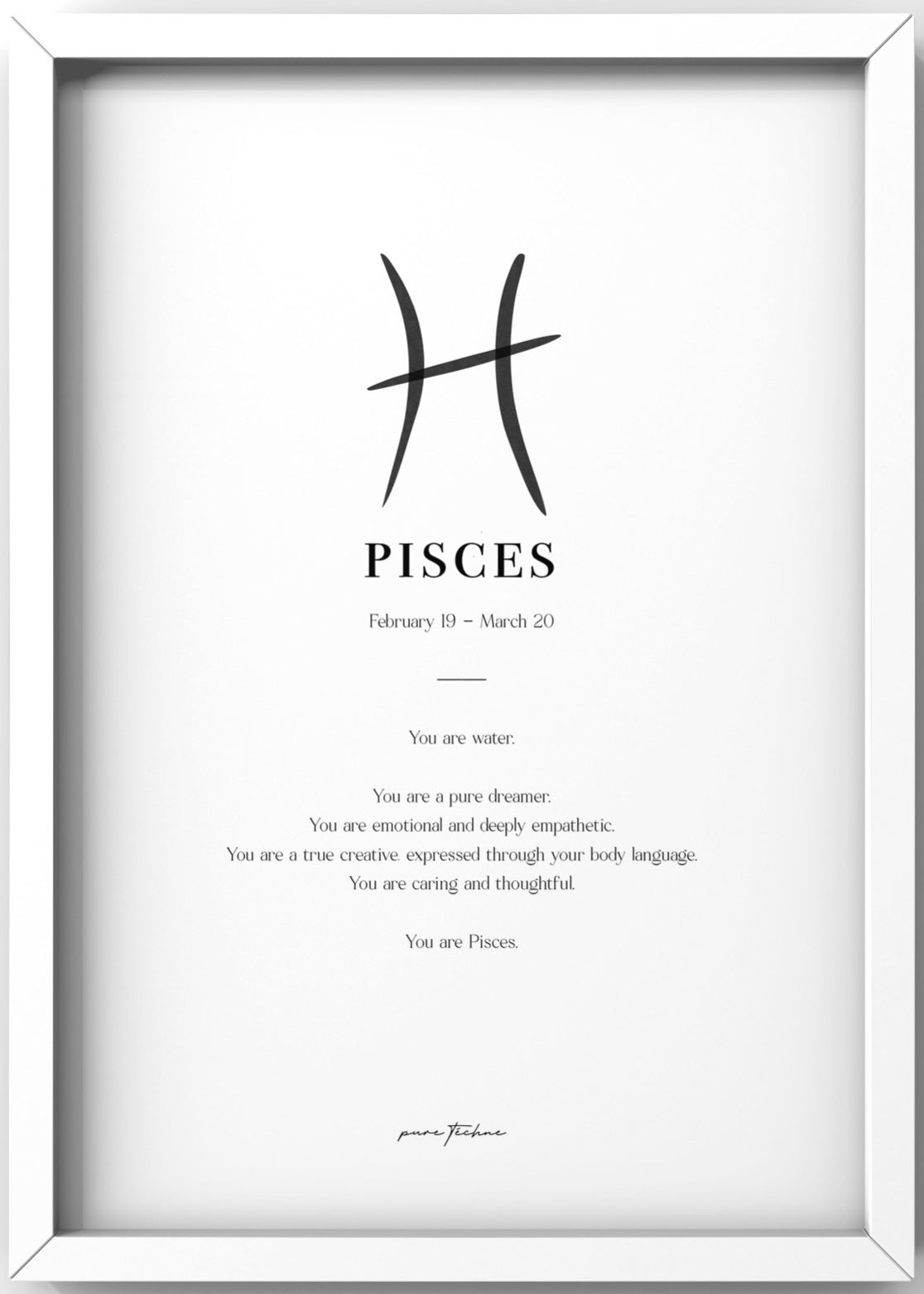Pisces - 'Symbol' Zodiac Print