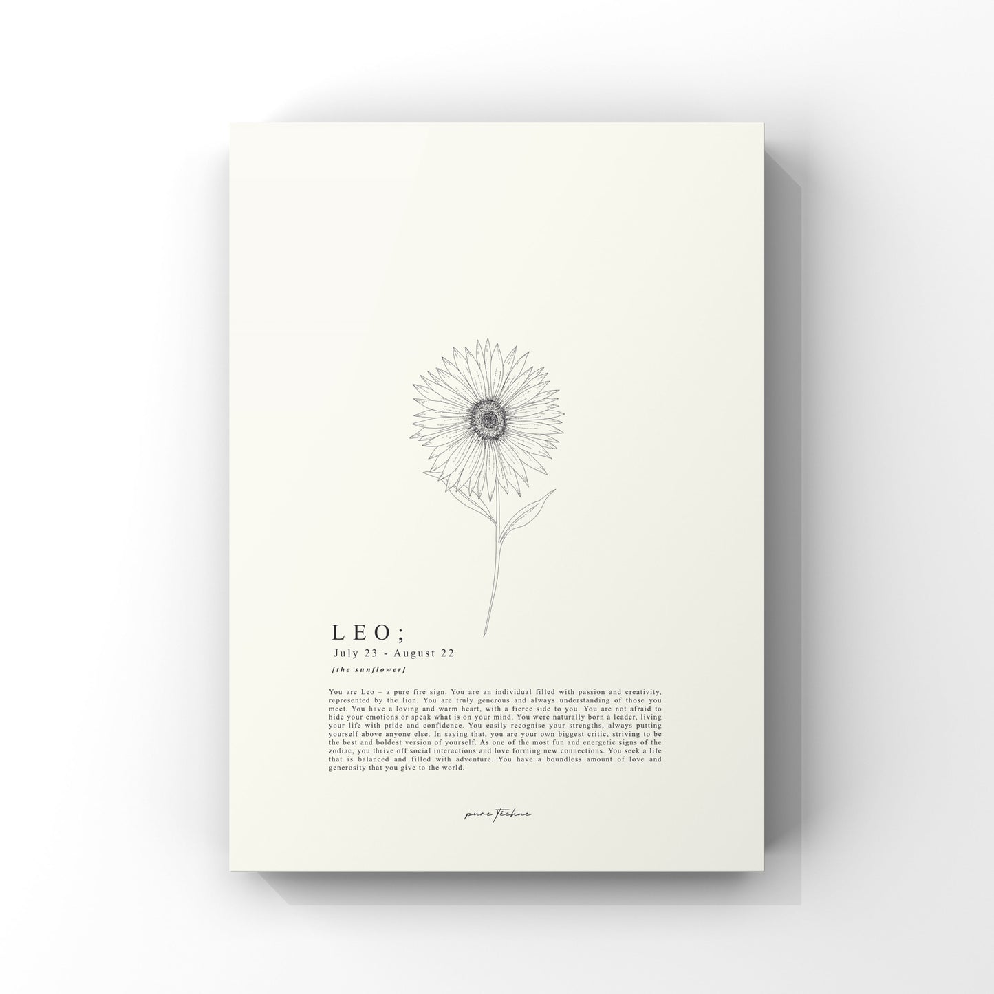 Leo - 'Blooms' Zodiac Print