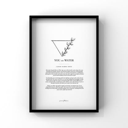 You are Water - A4 Print