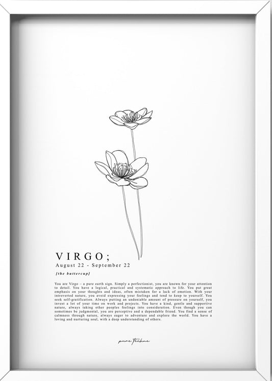 Virgo - 'Blooms' Zodiac Print