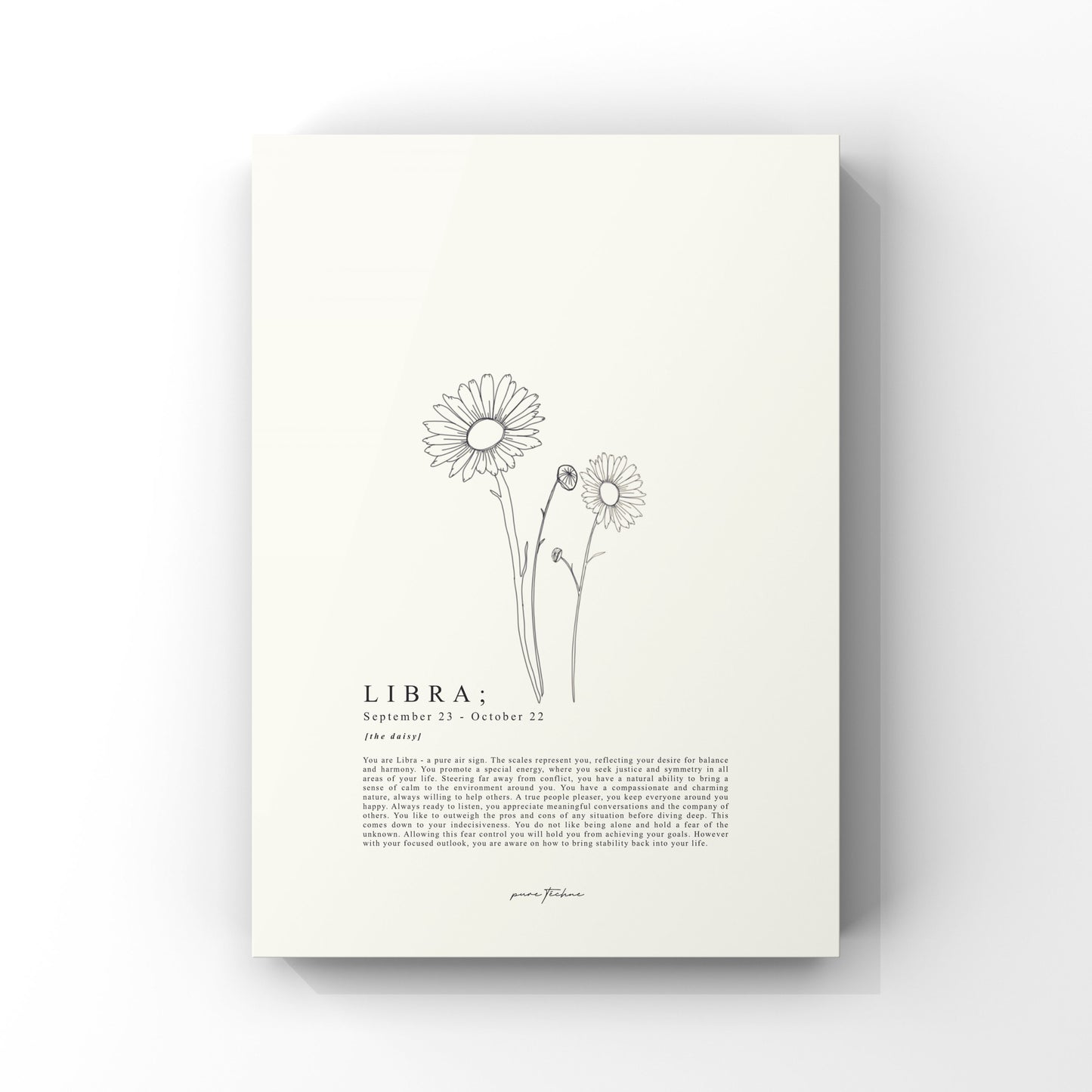 Libra - 'Blooms' Zodiac Print