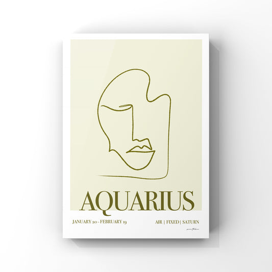 Zodiac Wall Art - 'Aquarius'