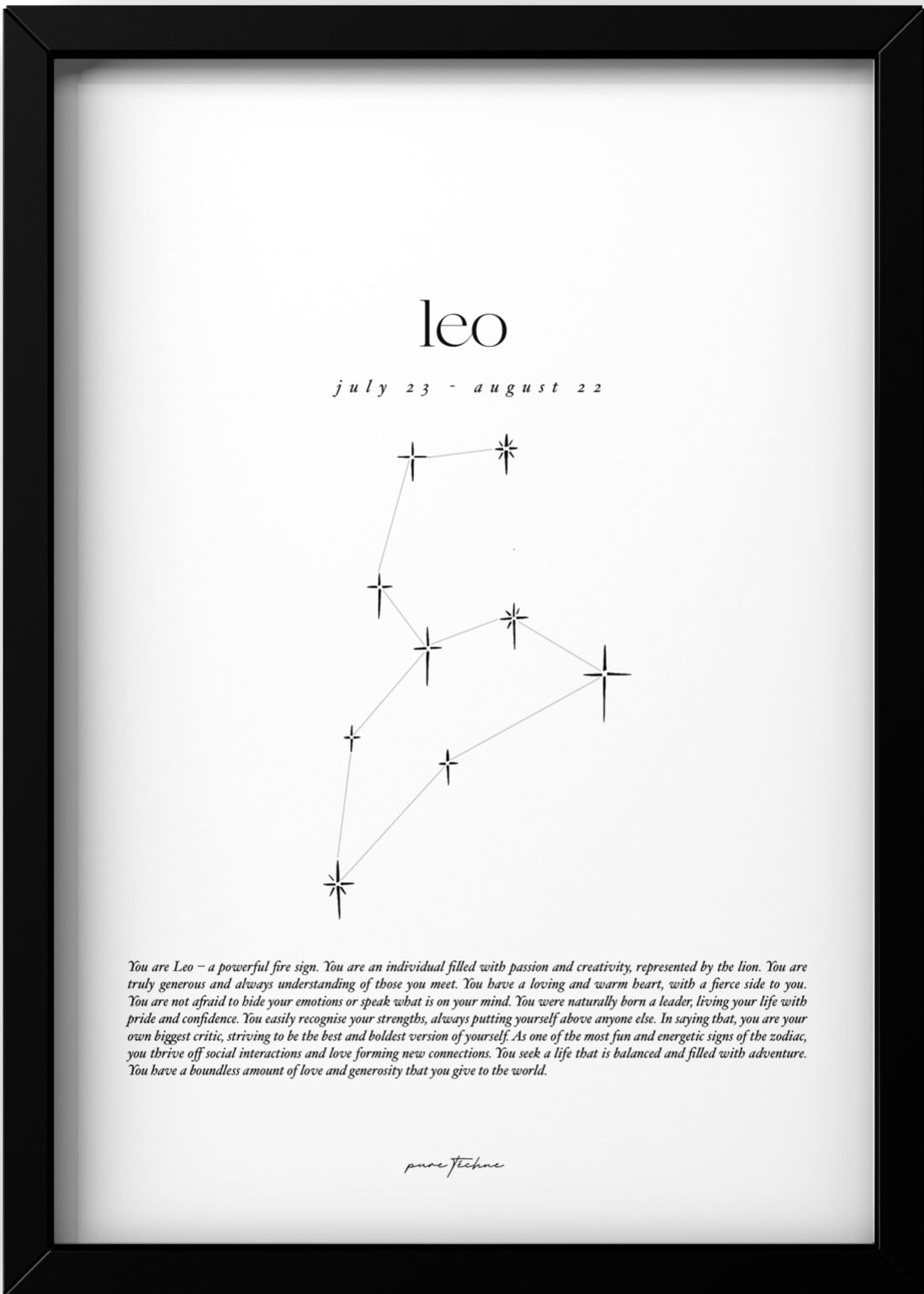Leo - 'Stars' Zodiac Print
