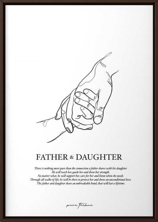 father and daughter print