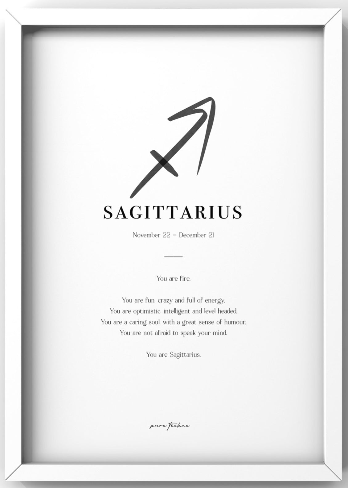 Sagittarius - 'Symbol' Zodiac Print