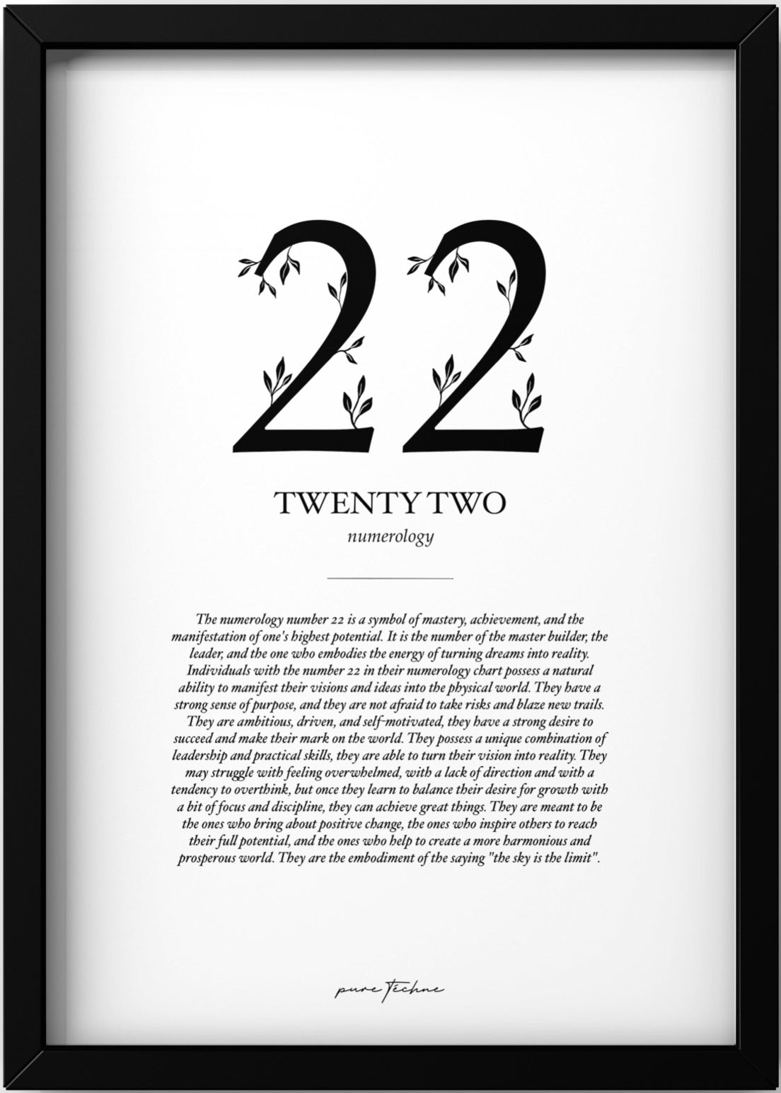 Number Twenty Two - Numerology – Pure Téchne