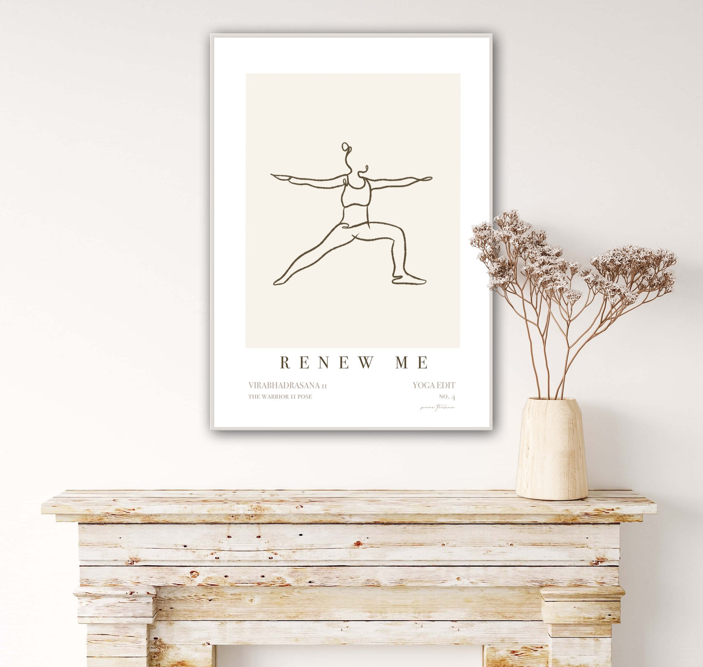 Yoga Wall Art - 'Renew Me' - No.4