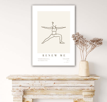 Yoga Wall Art - 'Renew Me' - No.4