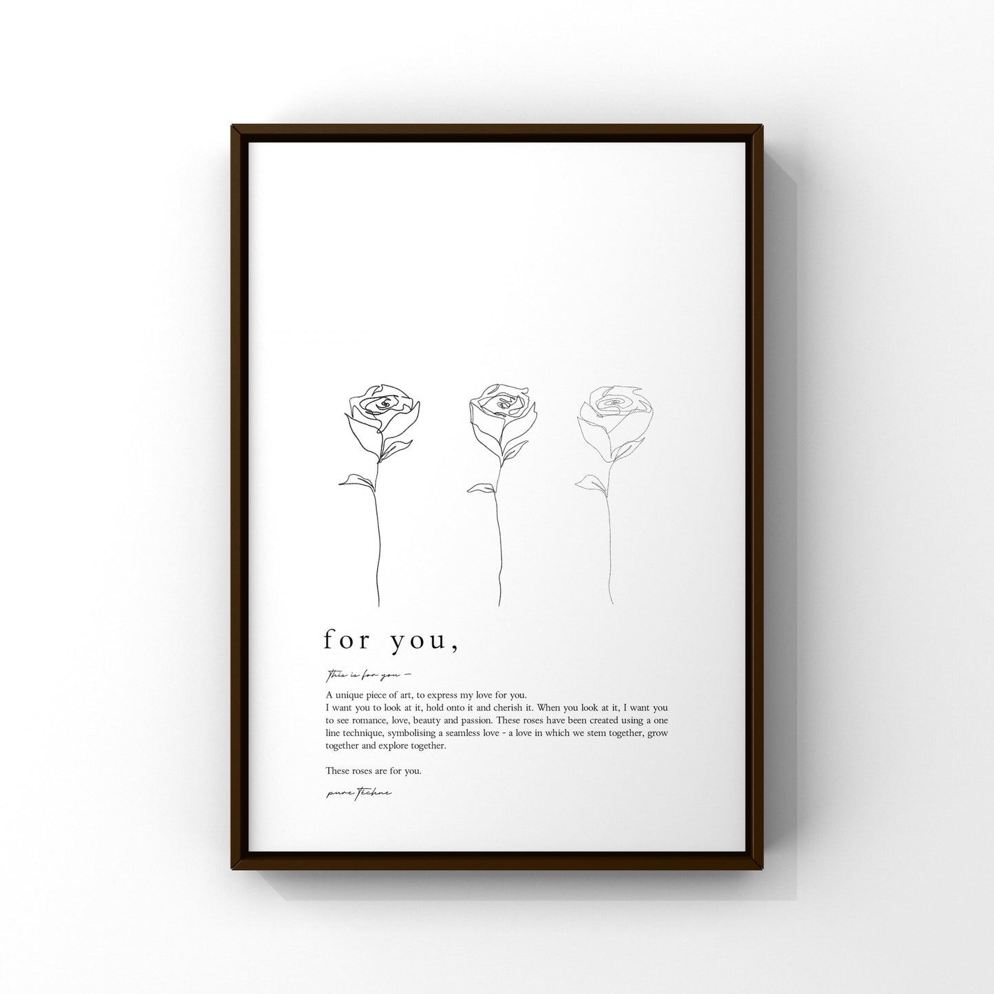 Personalised Gift A4 Print for Valentines Day - for your loved one