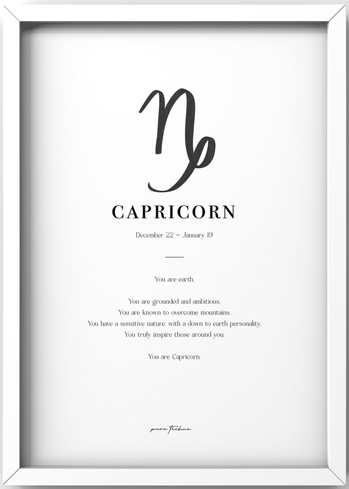 Capricorn Symbol Zodiac Print