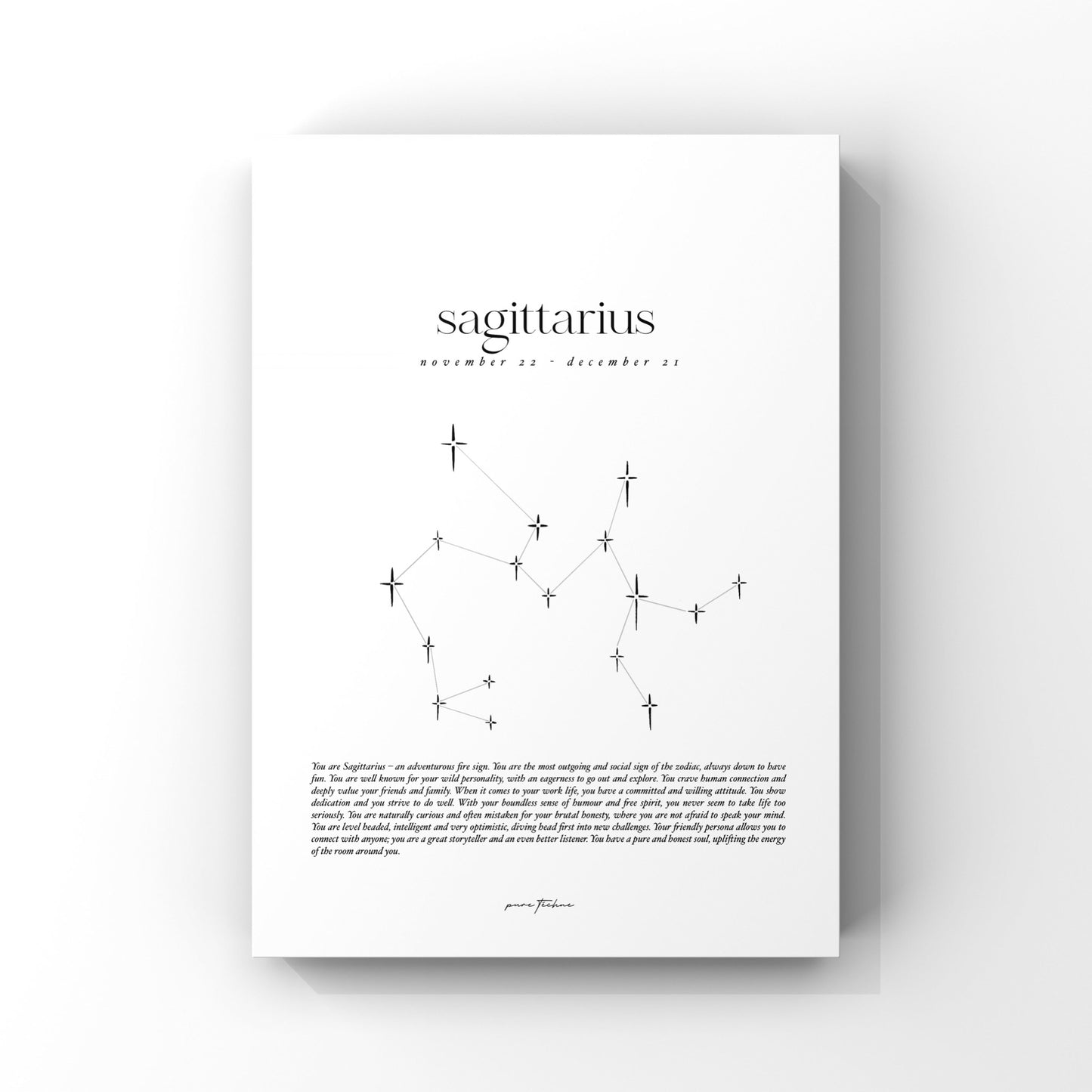 Sagittarius - 'Stars' Zodiac Print