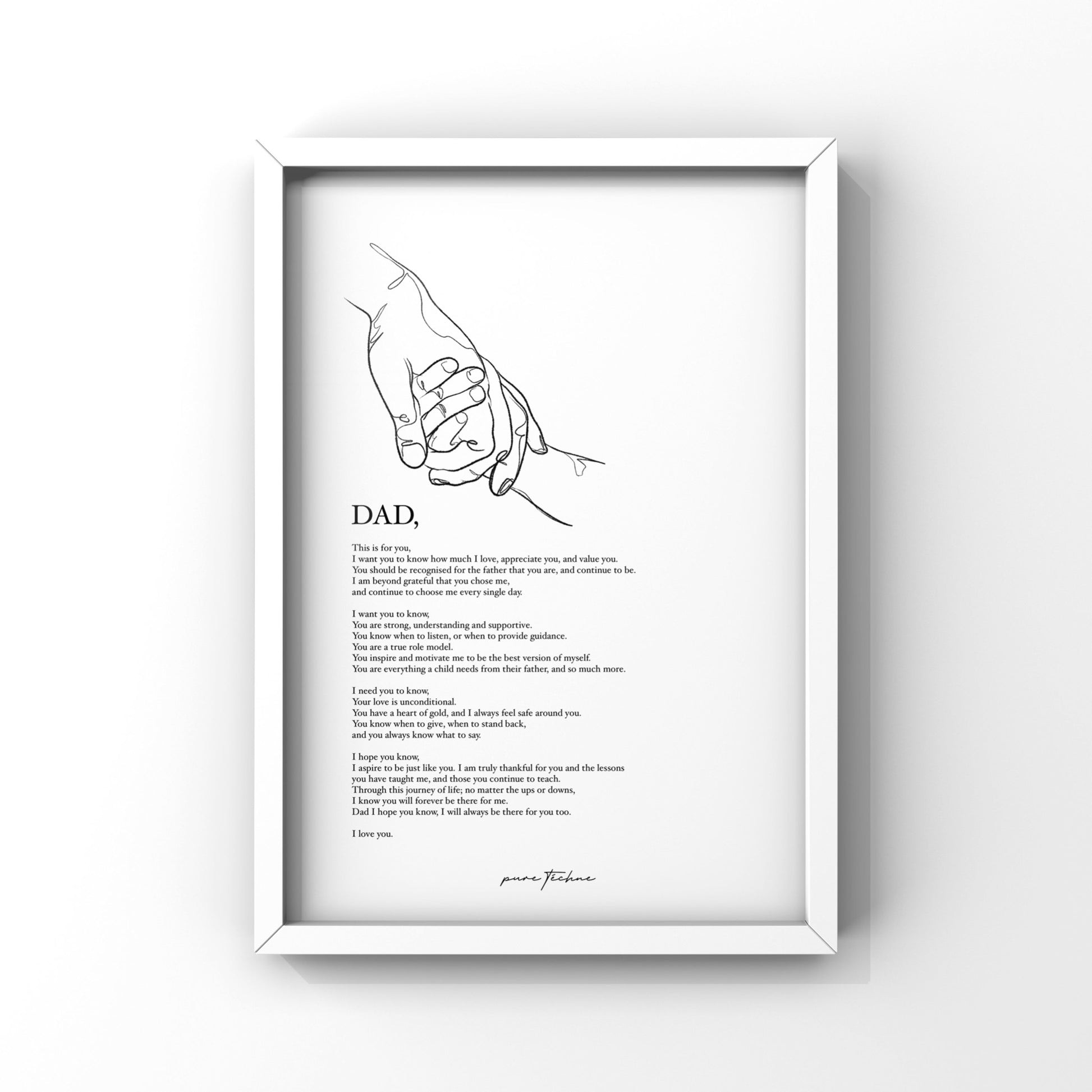 love and appreciation print for dad