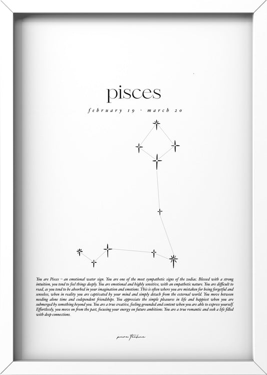 Pisces - 'Stars' Zodiac Print