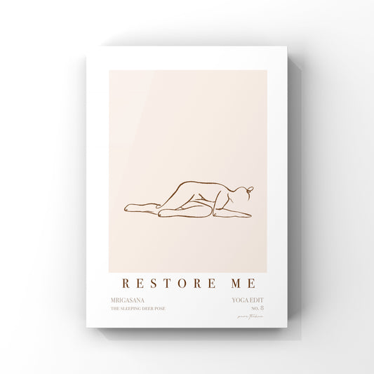 Yoga Wall Art - 'Restore Me' - No.8